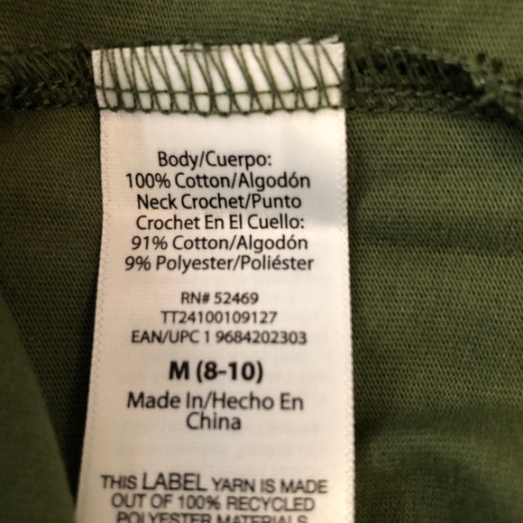 TIME and TRU Womens Sleeveless Smock Top Size Medium 8-10 Green Chili New - Picture 7 of 8